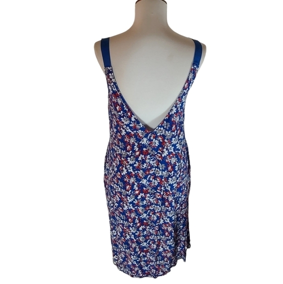 Rag & Bone Blue Floral Cotton Sleeveless Mini Dress XS Preowned - Picture 3 of 9